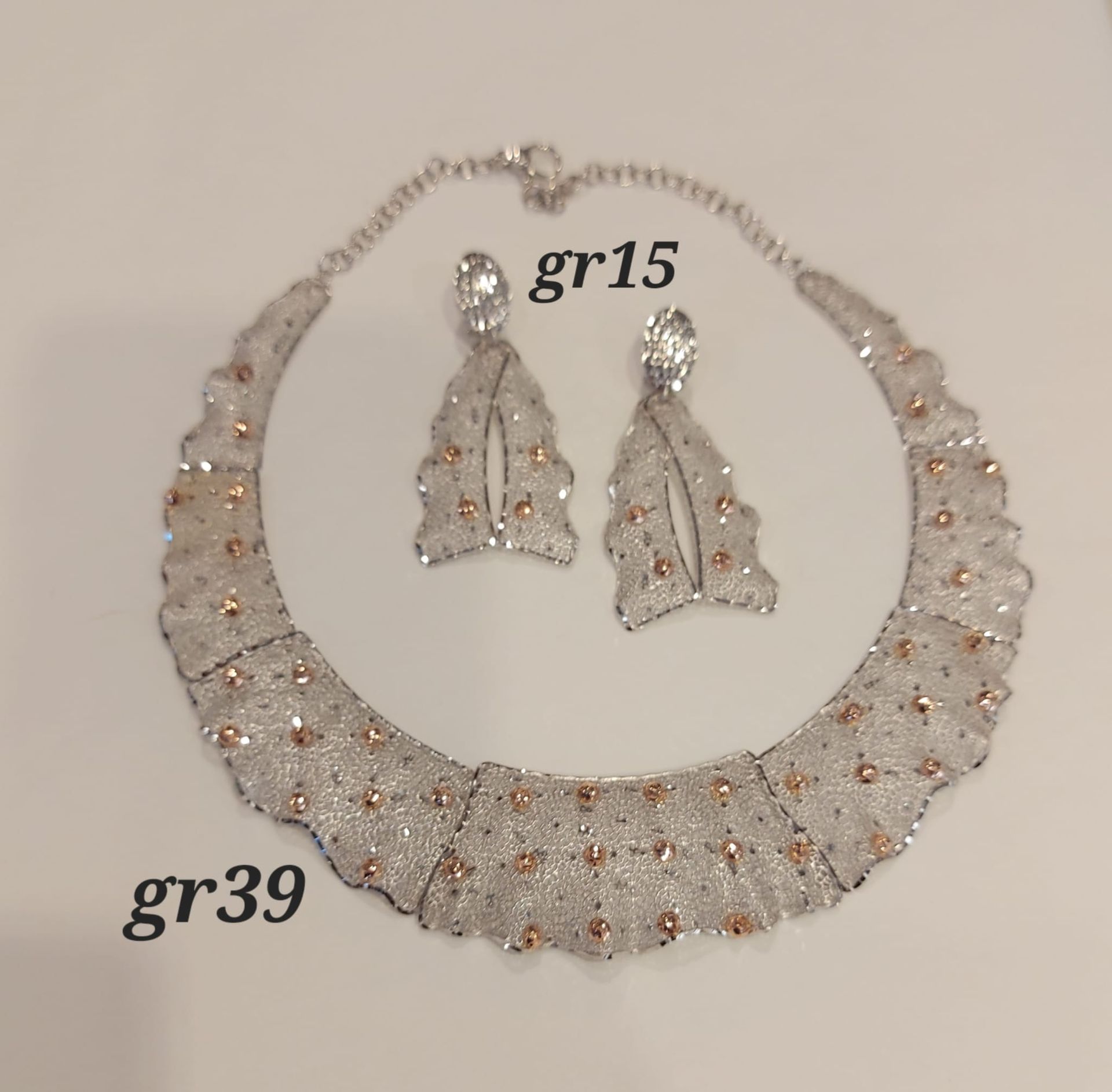 PARURE ORO 18KT COLLANA E ORECCHINI 