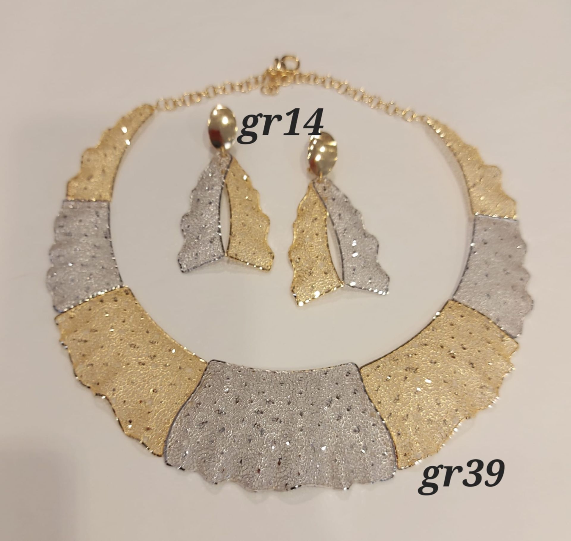 PARURE ORO 18KT COLLANA E ORECCHINI 
