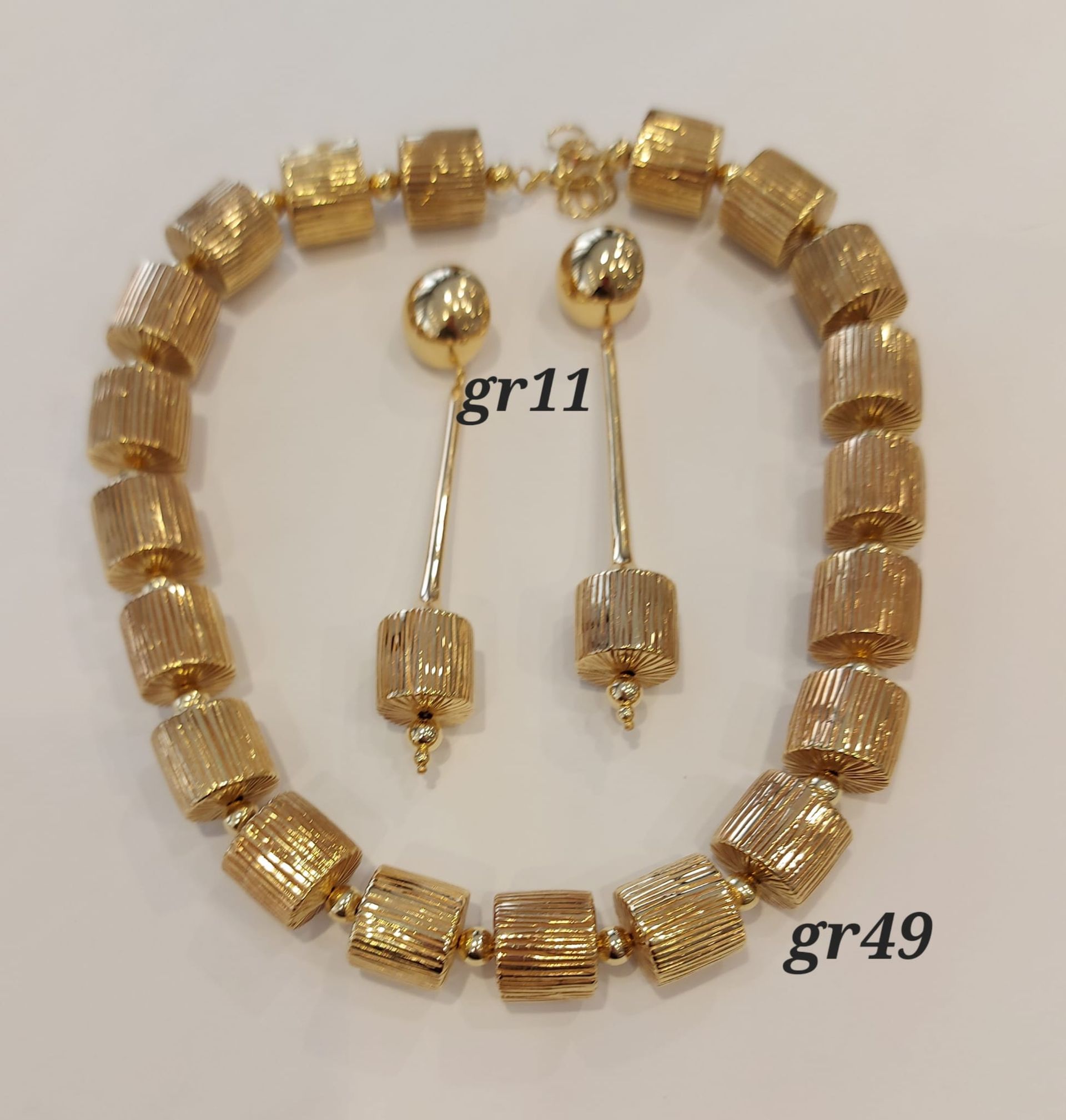PARURE ORO 18KT COLLANA E ORECCHINI 