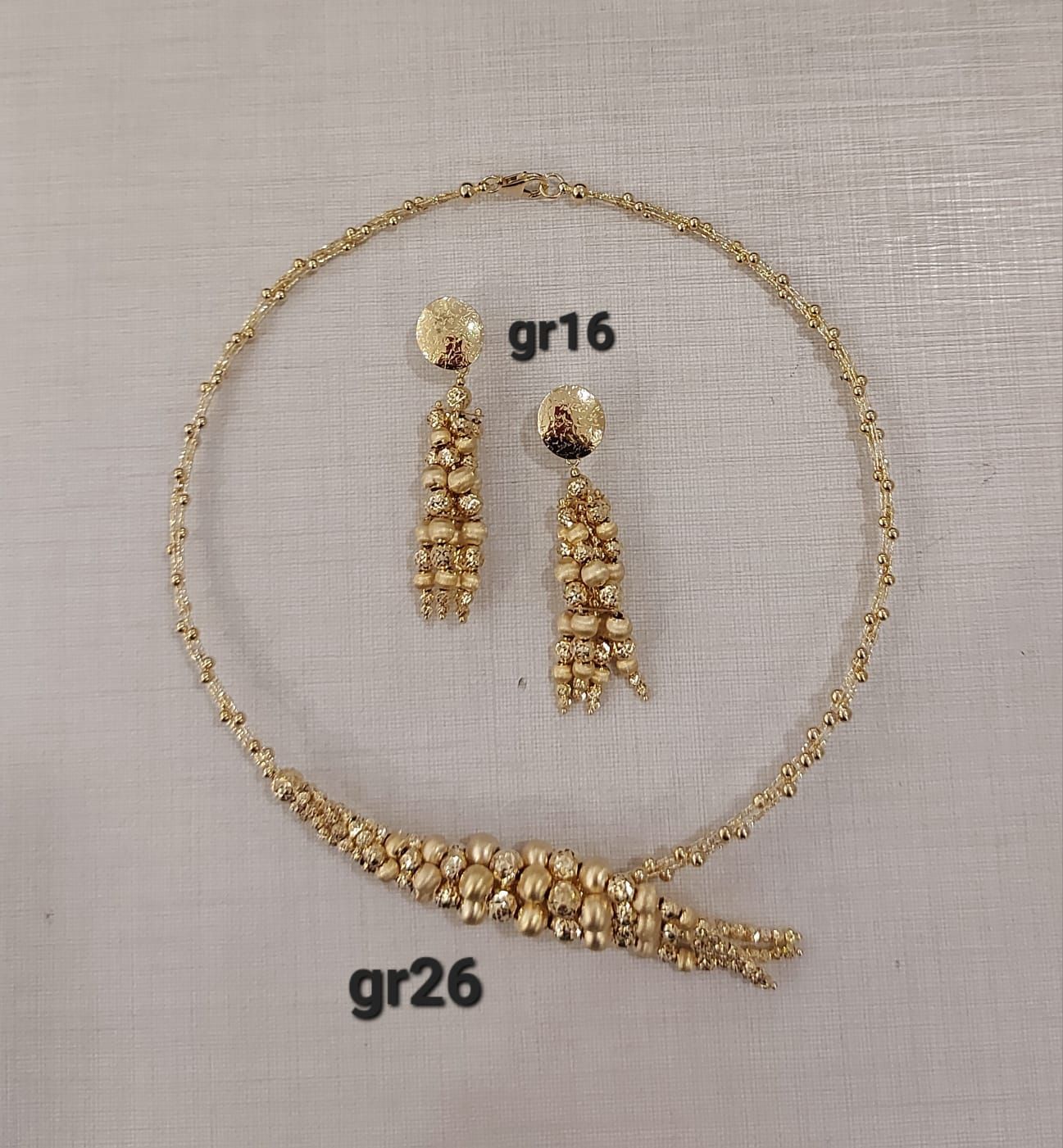 PARURE ORO 18KT COLLANA E ORECCHINI 