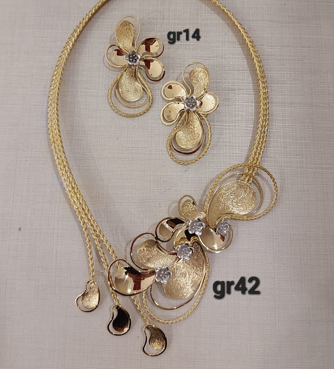 COLLANA E ORECCHINI ORO 18K GIALLO