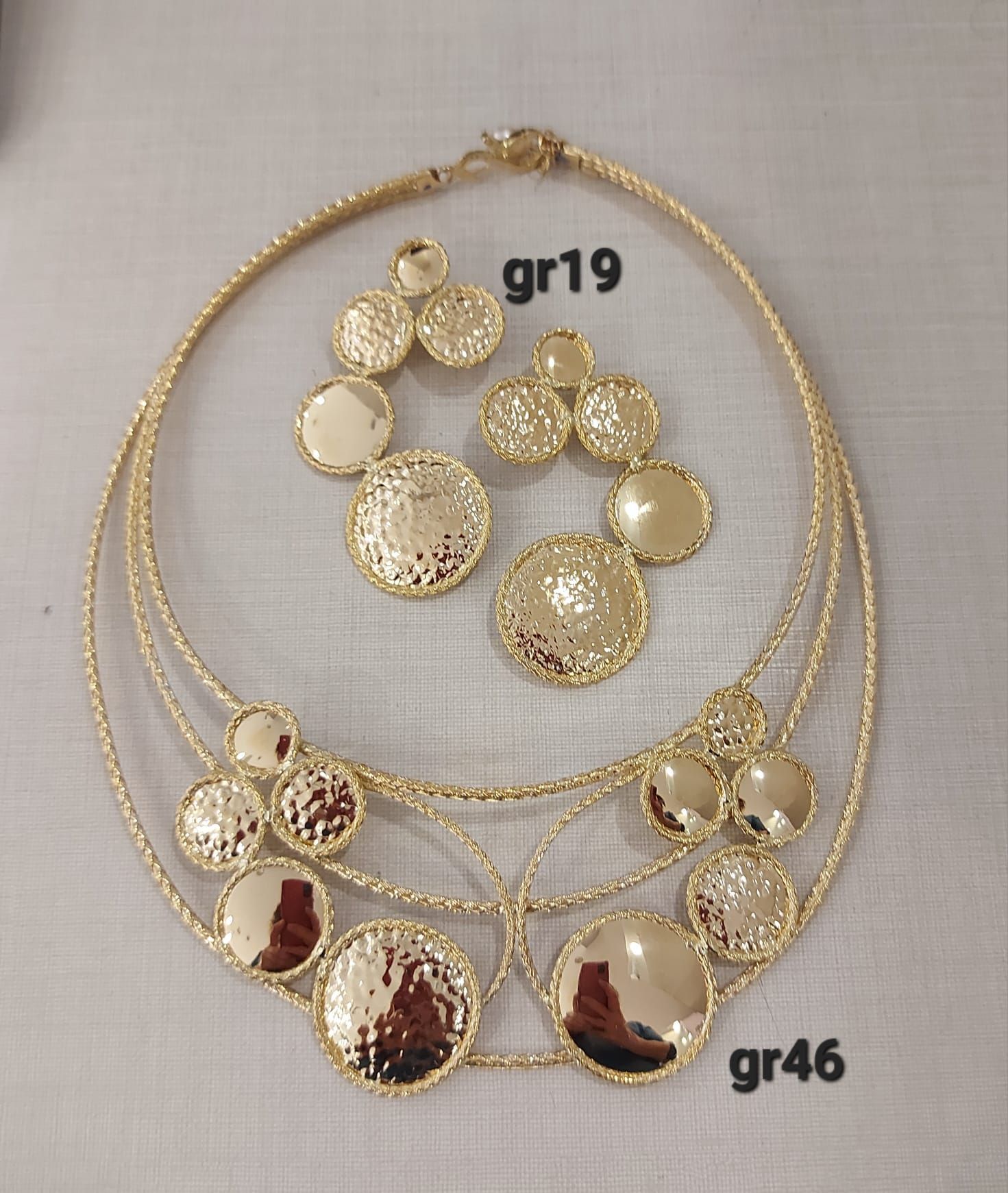 PARURE ORO 18KT COLLANA E ORECCHINI 