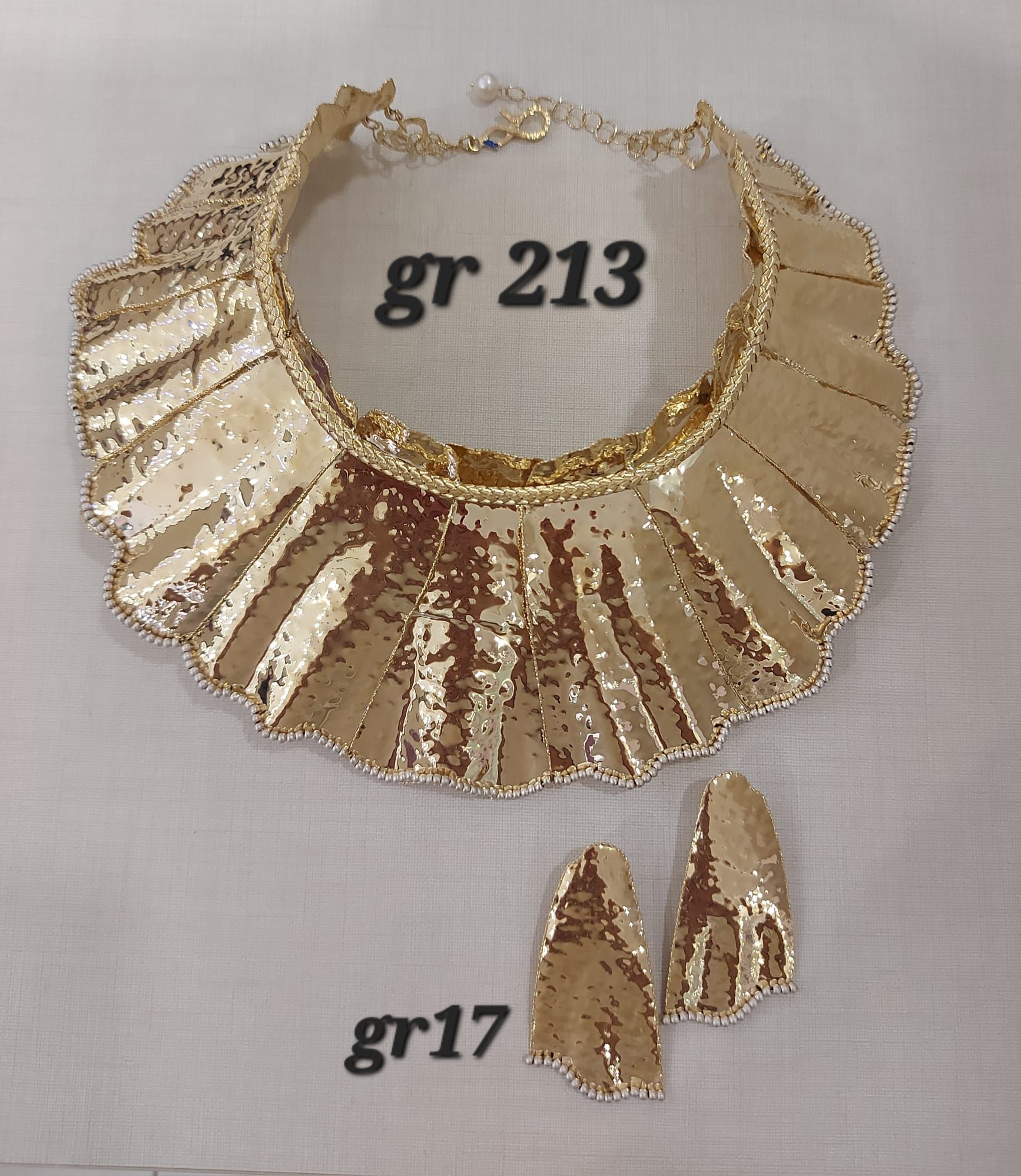 PARURE ORO 18KT COLLANA E ORECCHINI 