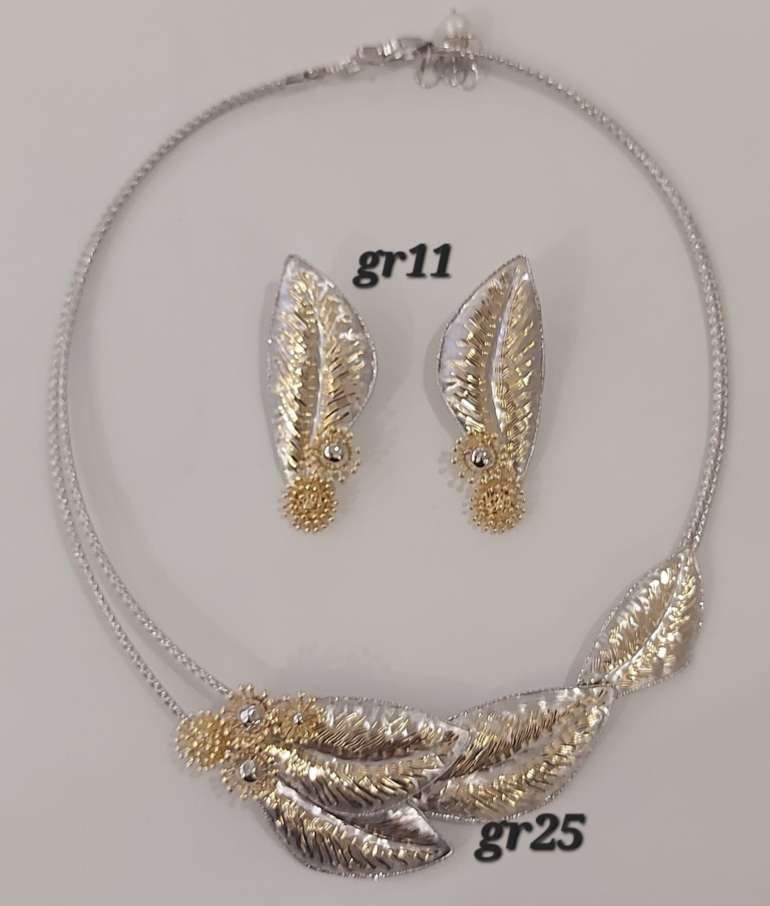 PARURE ORO 18KT COLLANA E ORECCHINI 