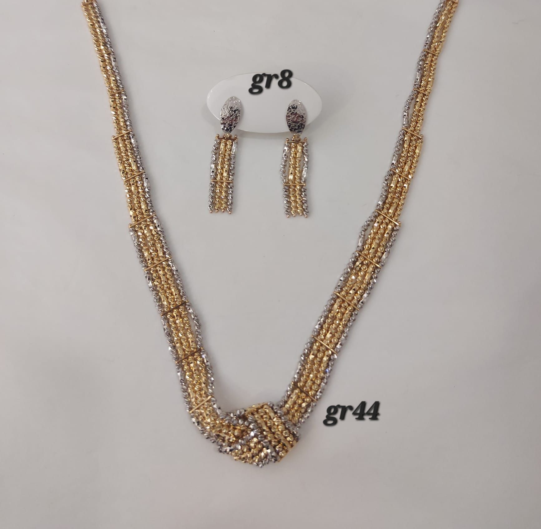 PARURE ORO 18KT COLLANA E ORECCHINI 