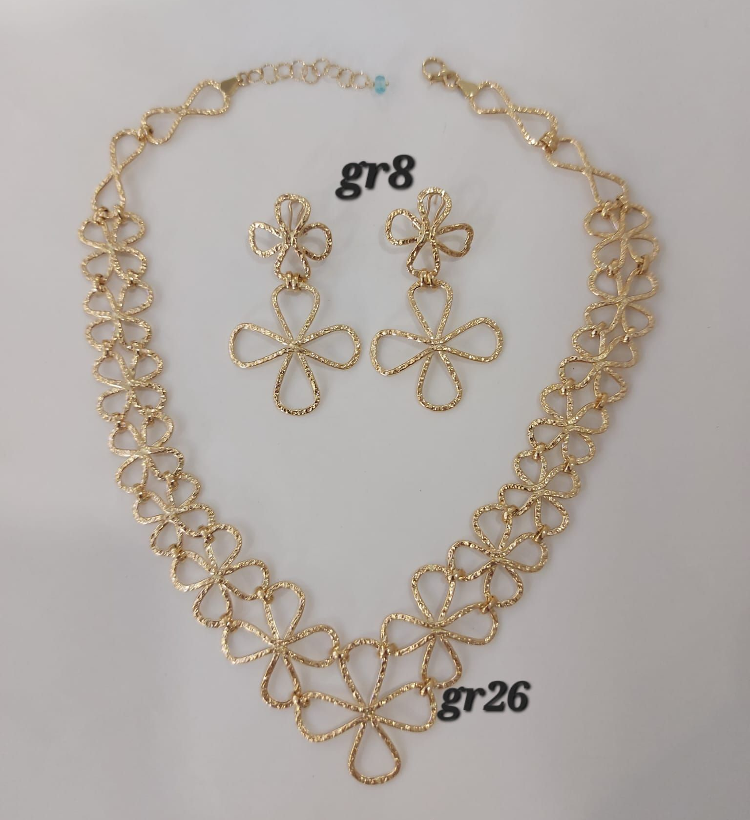 PARURE ORO 18KT COLLANA E ORECCHINI 