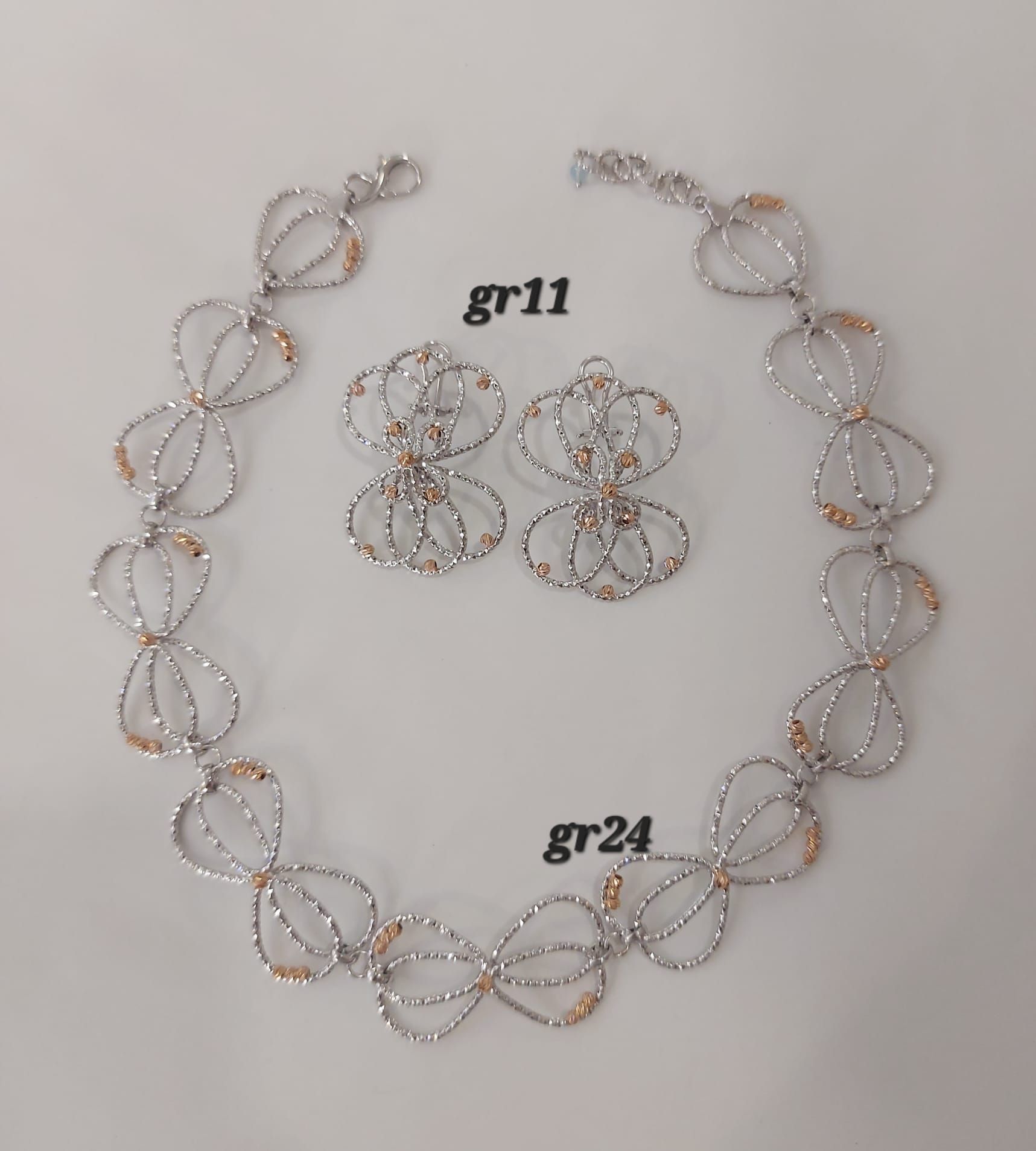 PARURE ORO 18KT COLLANA E ORECCHINI 