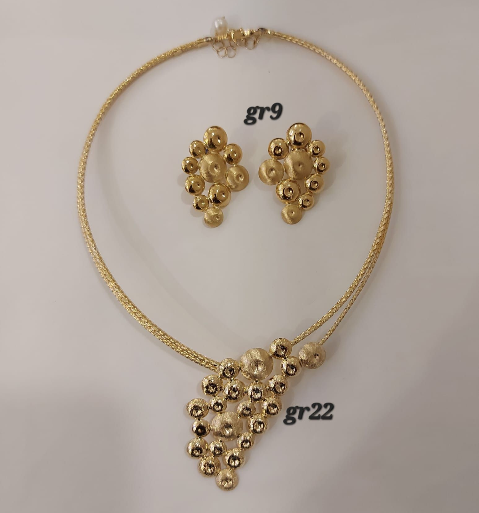 PARURE CON ORECCHINI  ORO 18K   GIALLO
