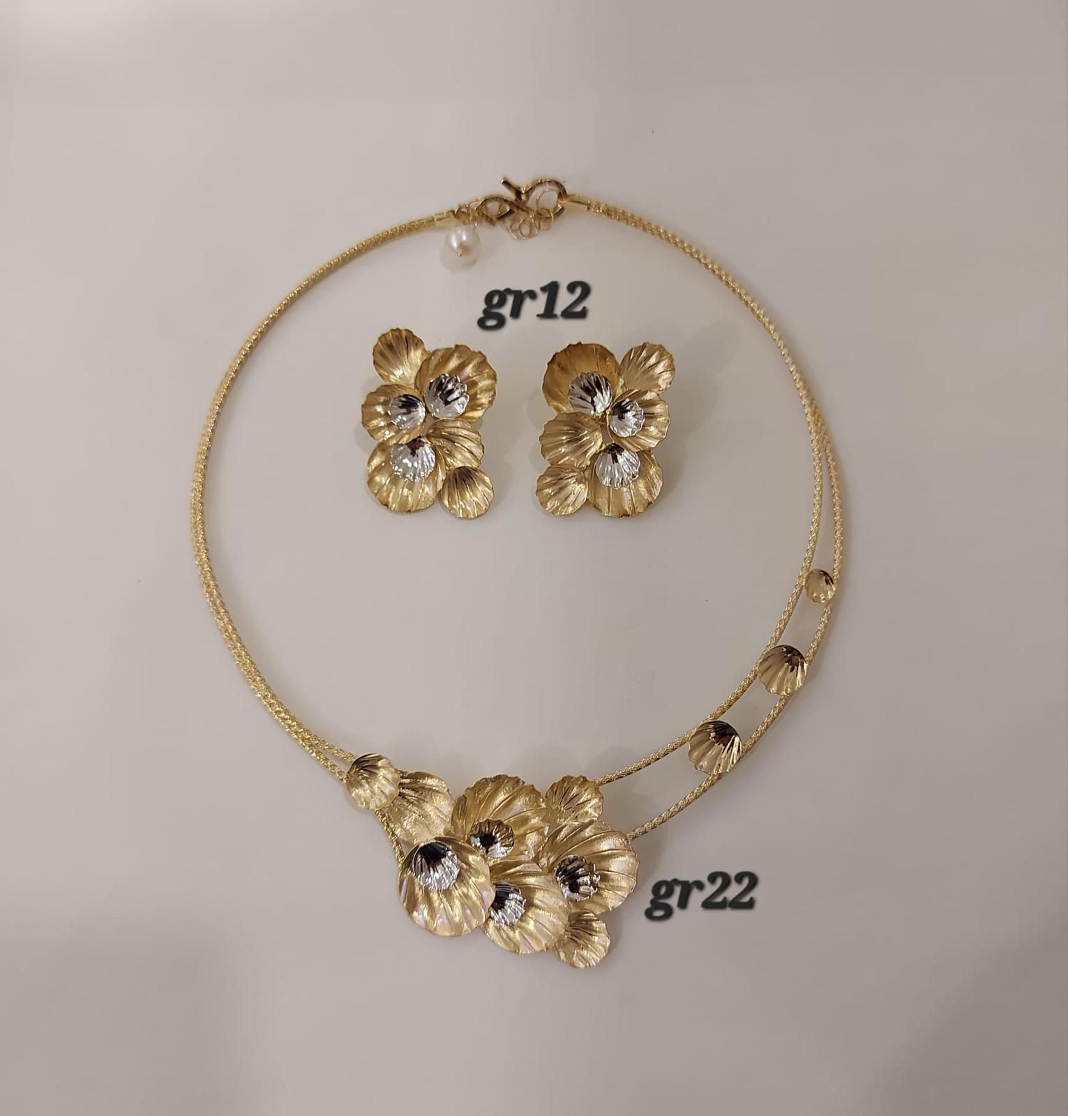 PARURE ORO 18KT COLLANA E ORECCHINI 