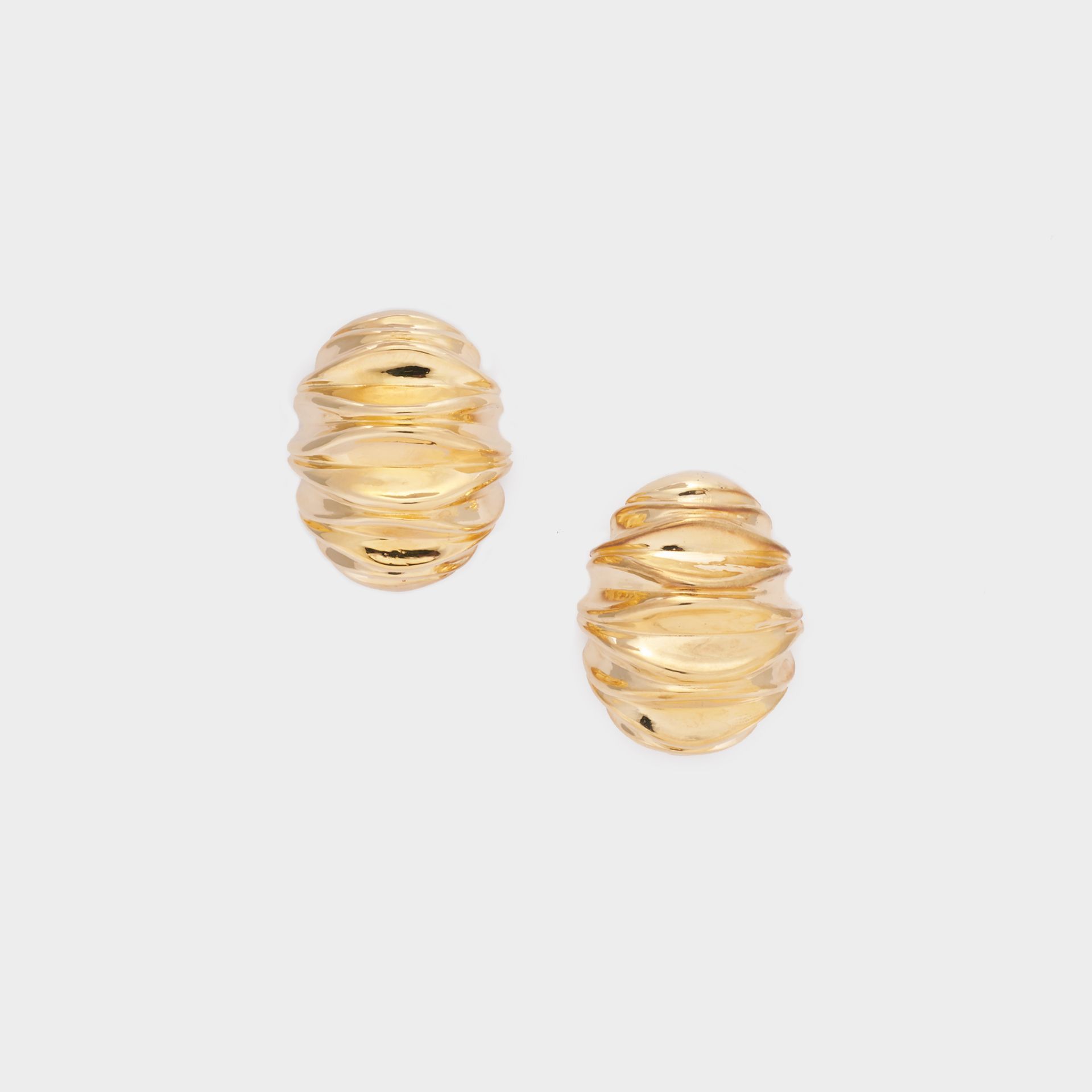 ORECCHINI  18 KT ELETTROFORMAUTURA A LOBO CHIUSURA OMEGA CLIP
