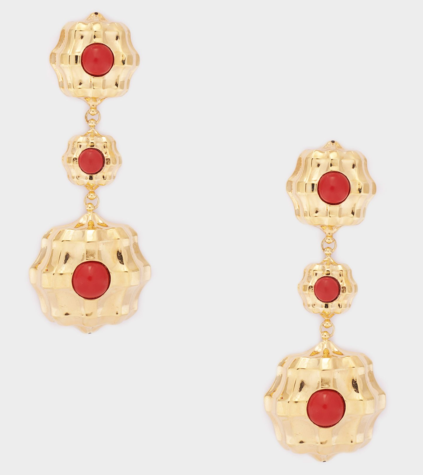 ORECCHINI  18 KT ELETTROFORMAUTURA PENDENTI  CHIUSURA OMEGA CLIP