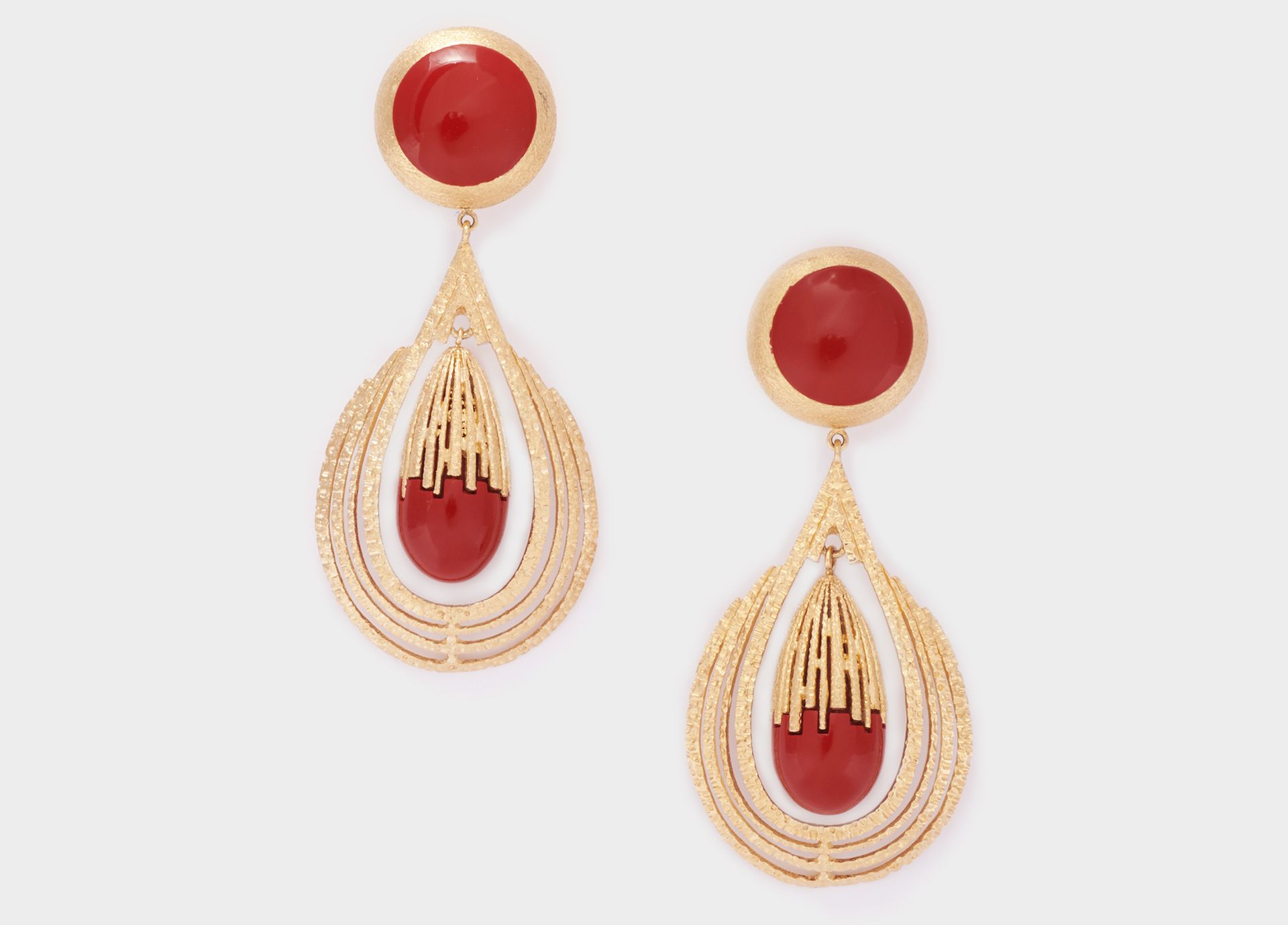 ORECCHINI  18 KT  PENDENTI  CHIUSURA OMEGA CLIP