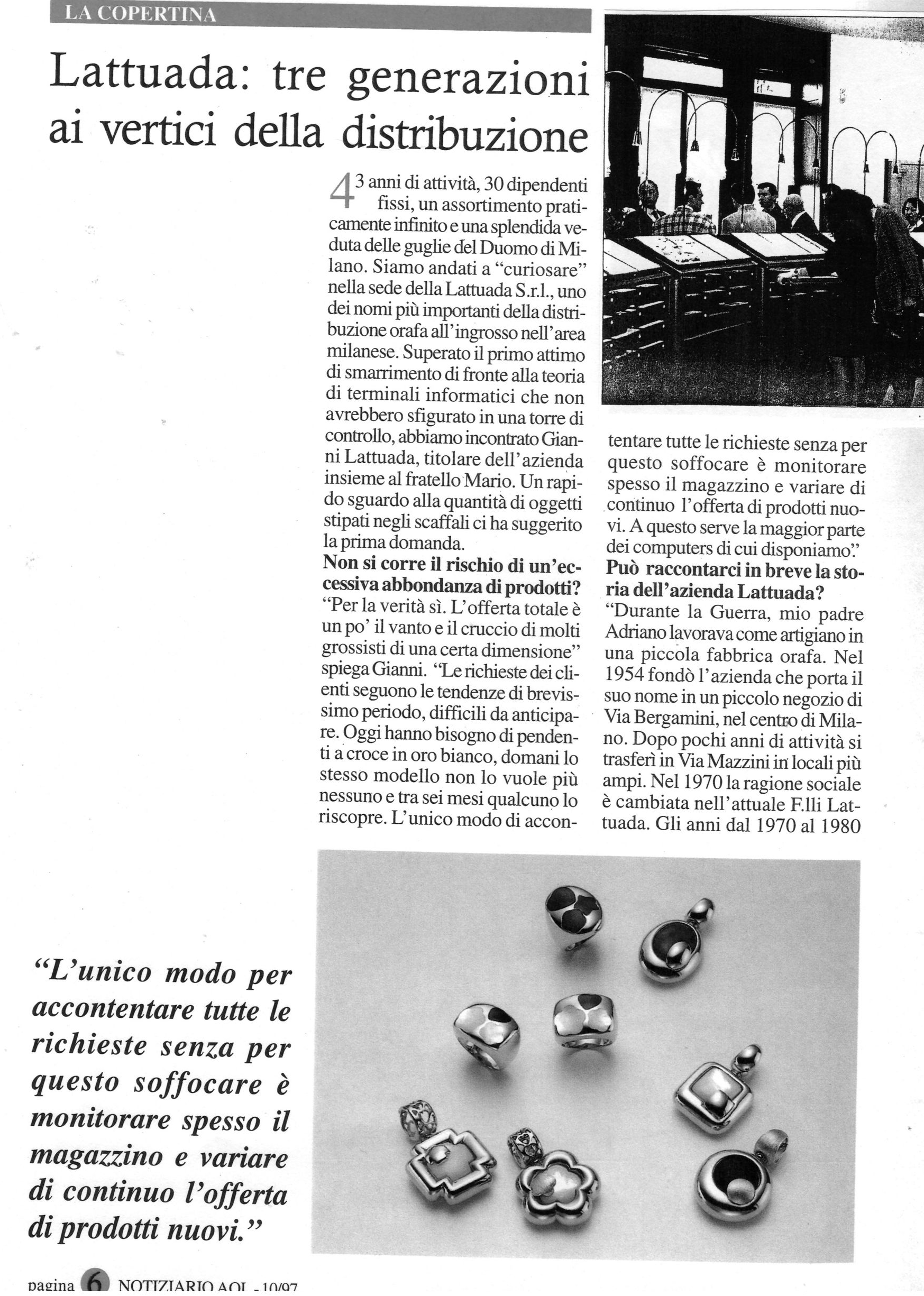 REDAZIONALE ASSOCIAZIONE ORAFA LOMBARDA 1997