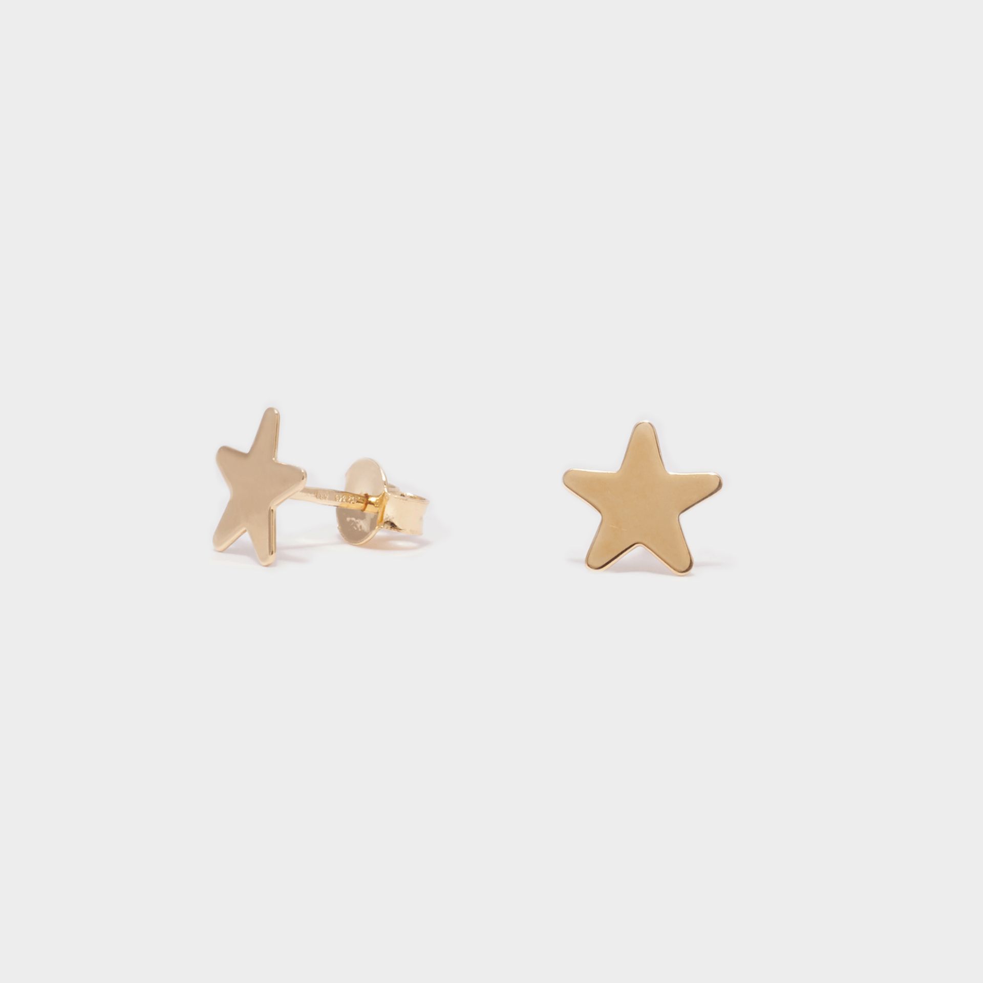ORECCHINI 18 KT STAMPATO FORMA STELLA  CHIUSURA FARFALLINA