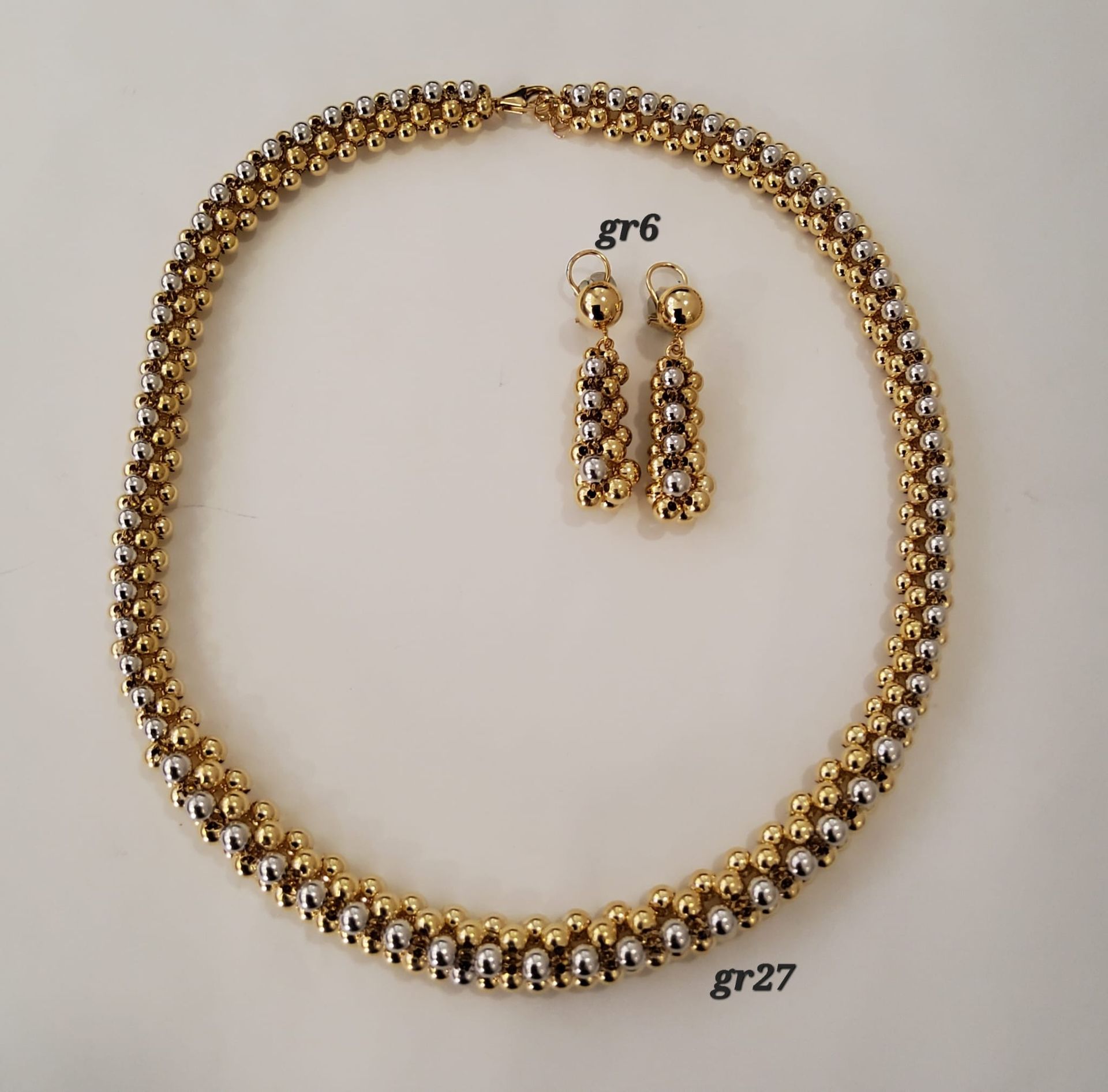 PARURE COLLANA ORECCHINI E ANELLO CON FIORI