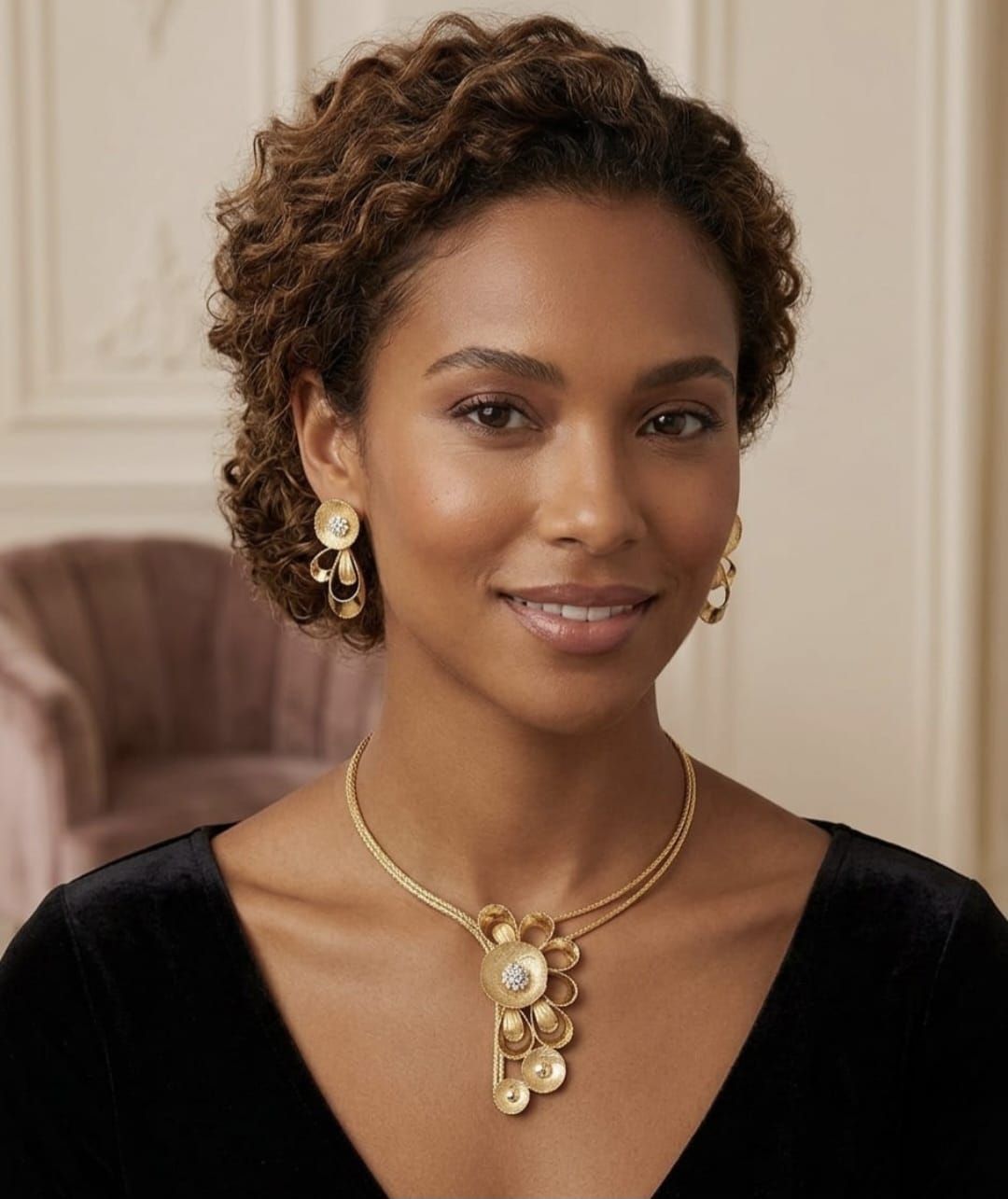 MODELLA CON GIOIELLI  ORO 18KT