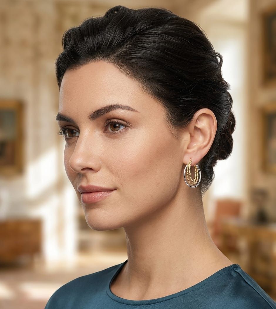 MODELLA CON GIOIELLI  ORO 18 KT