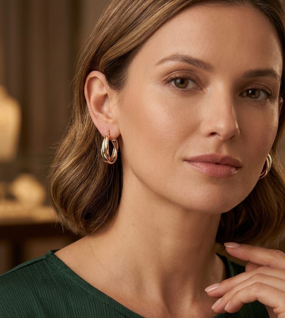 MODELLA CON GIOIELLI  ORO 18 KT