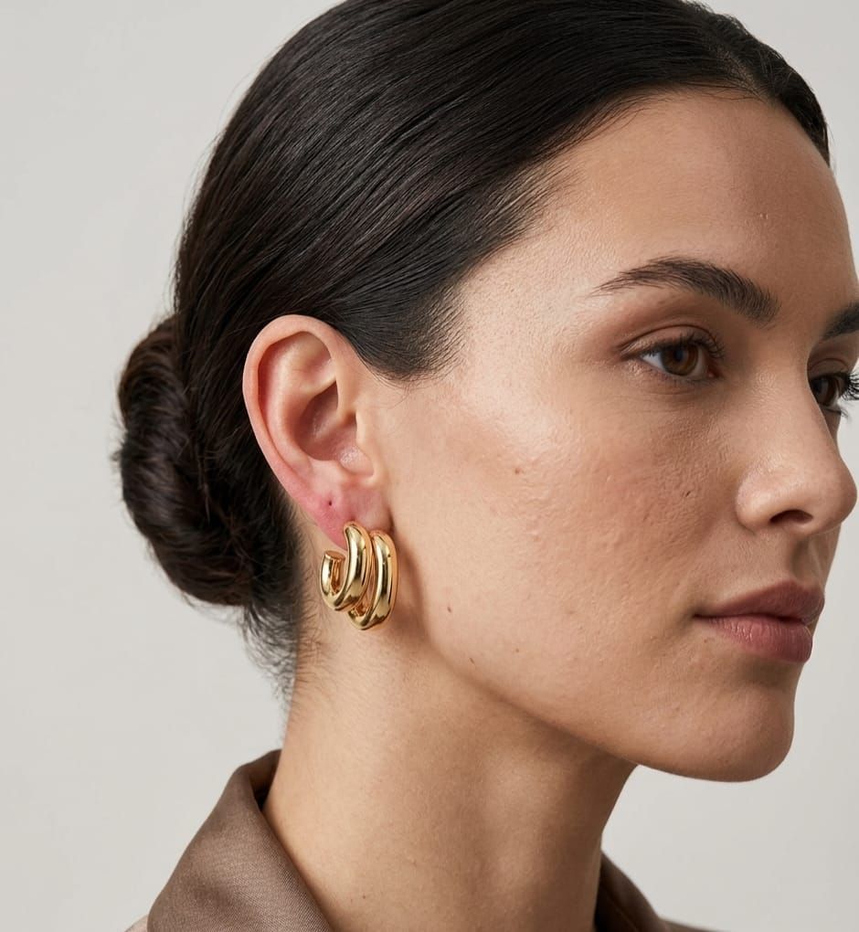 MODELLA CON GIOIELLI  ORO 18 KT