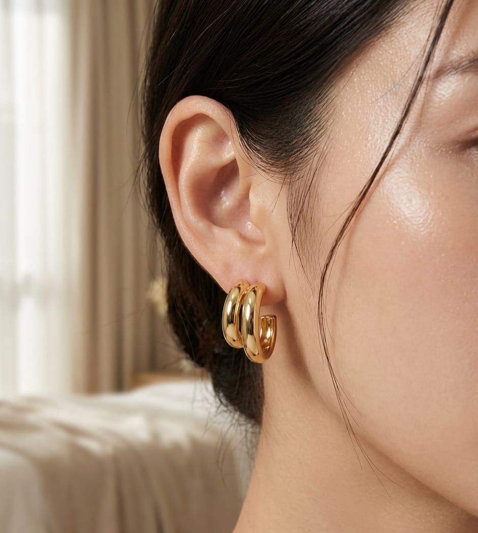 MODELLA CON GIOIELLI  ORO 18 KT