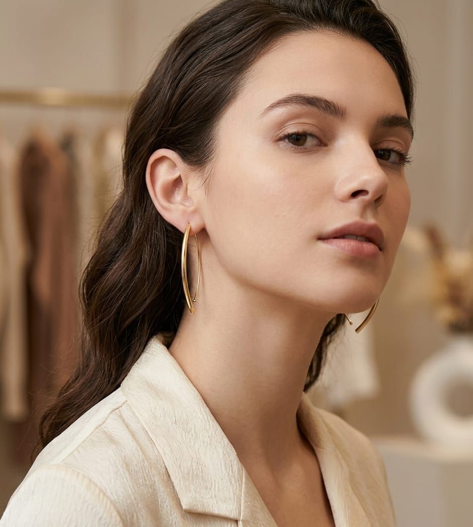 MODELLA CON GIOIELLI  ORO 18 KT