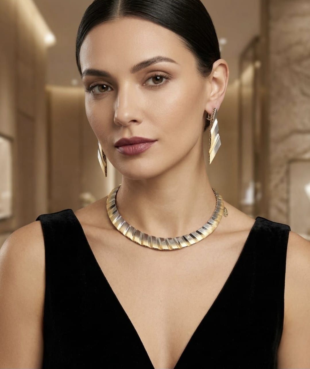 MODELLA CON GIOIELLI  ORO 18KT
