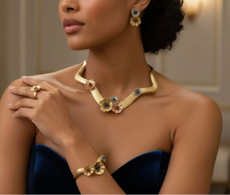 MODELLA CON GIOIELLI  ORO 18KT