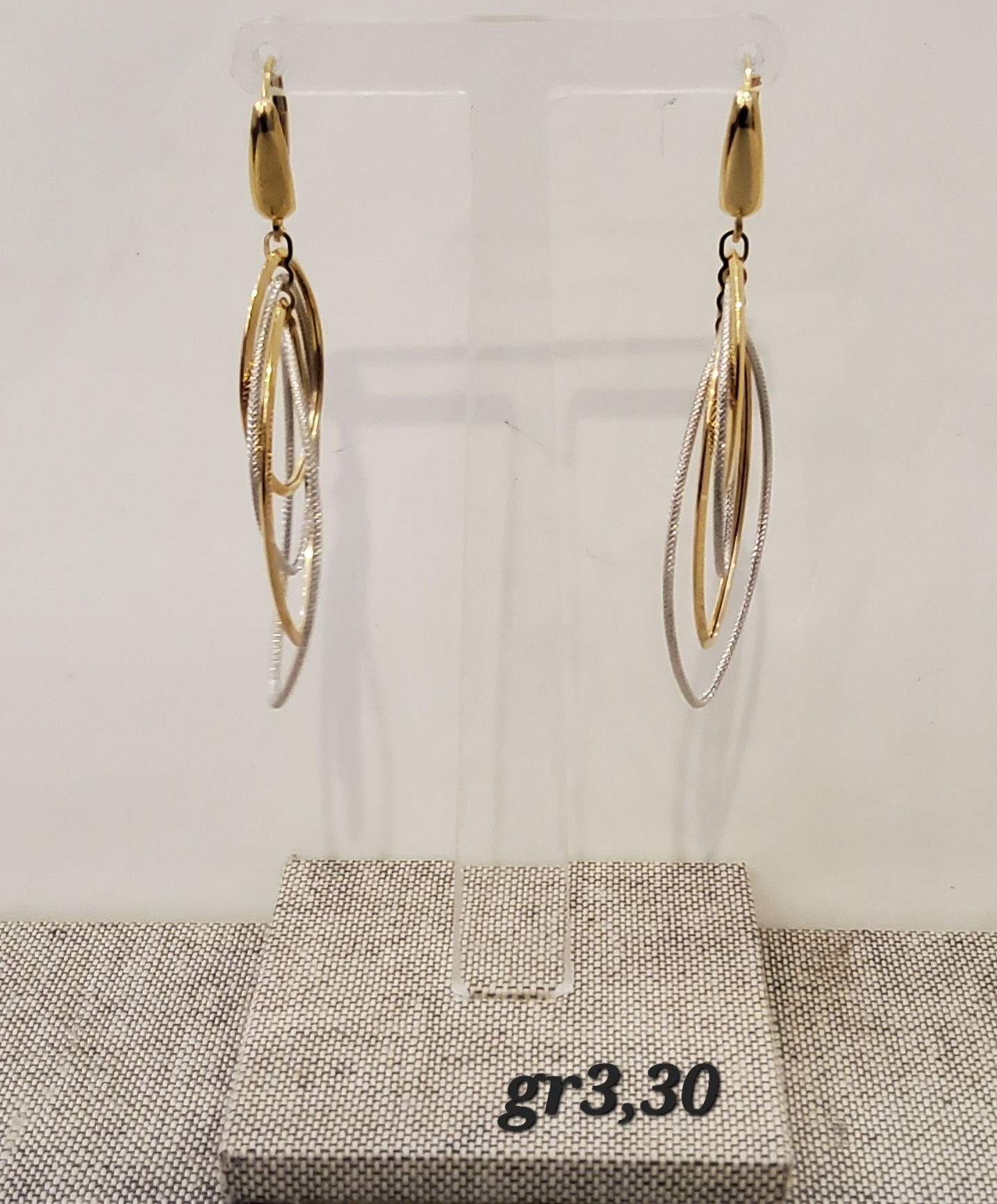 ORECCHINI ORO 18 KT PENDENTI MODERNI