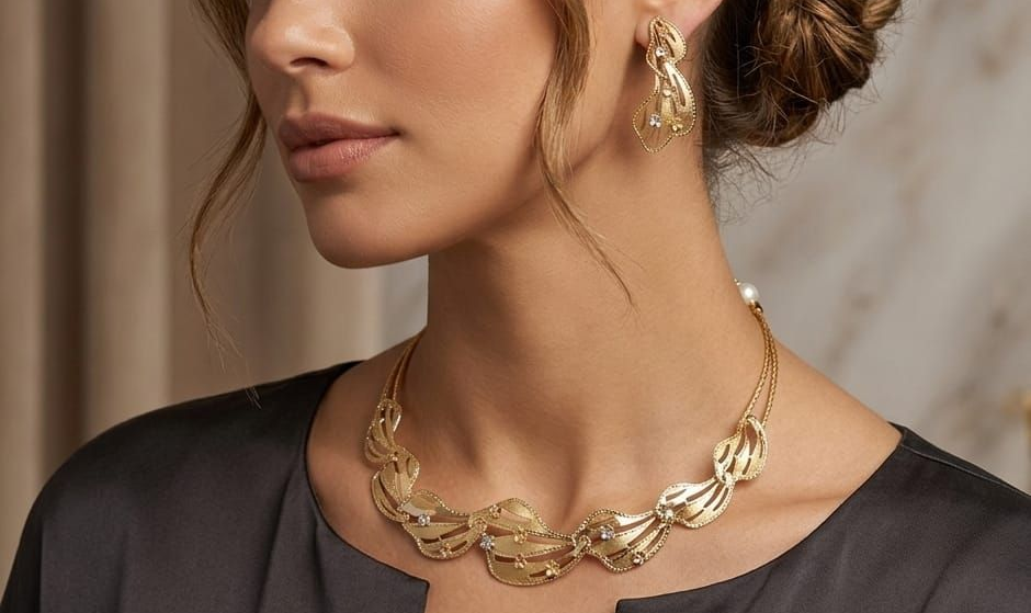 MODELLA CON GIOIELLI  ORO 18KT