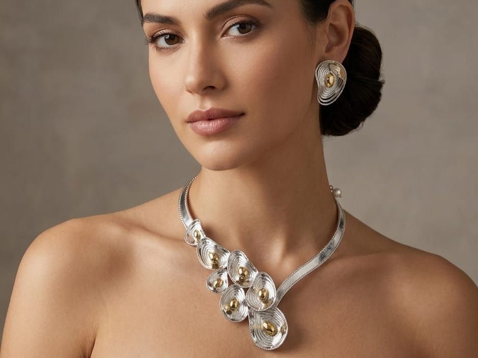 MODELLA CON GIOIELLI  ORO 18KT