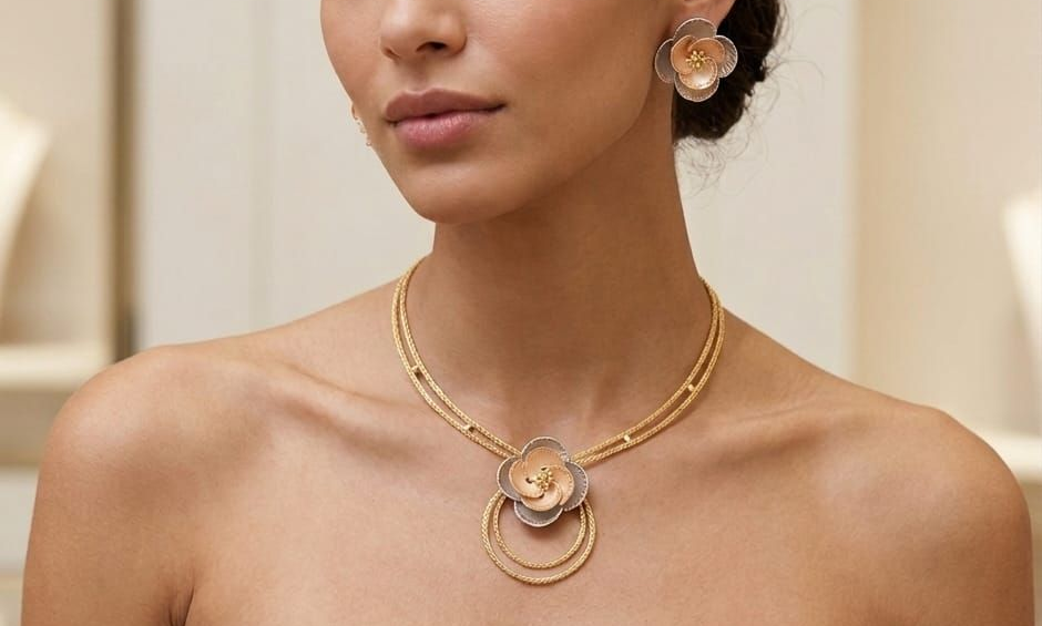 MODELLA CON GIOIELLI  ORO 18KT
