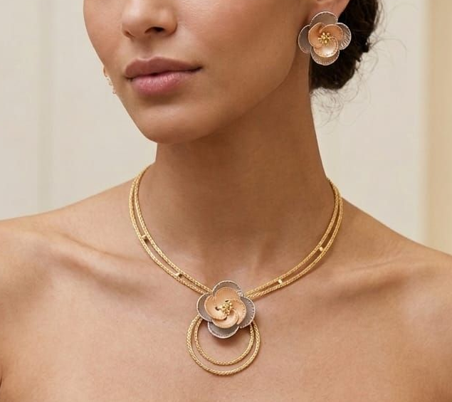 MODELLA CON GIOIELLI  ORO 18KT