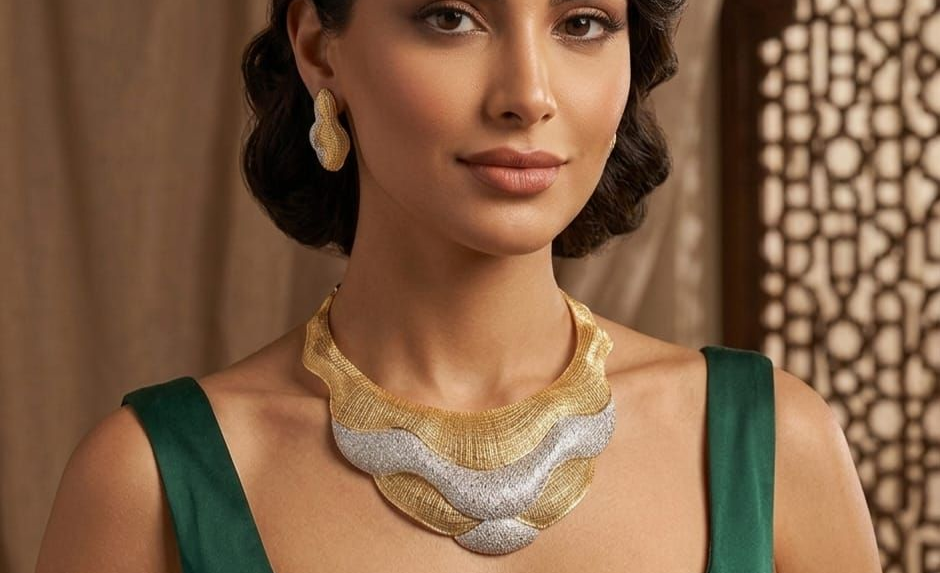 MODELLA CON GIOIELLI  ORO 18KT