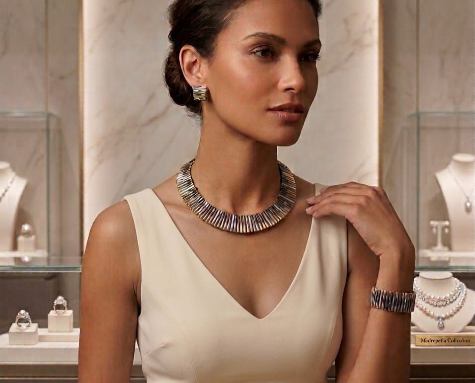 MODELLA CON GIOIELLI  ORO 18KT