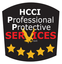A logo for hcci professional protective services llc