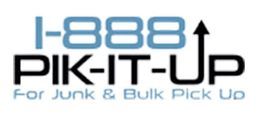 A logo for 1-888-PIK-IT-UP.