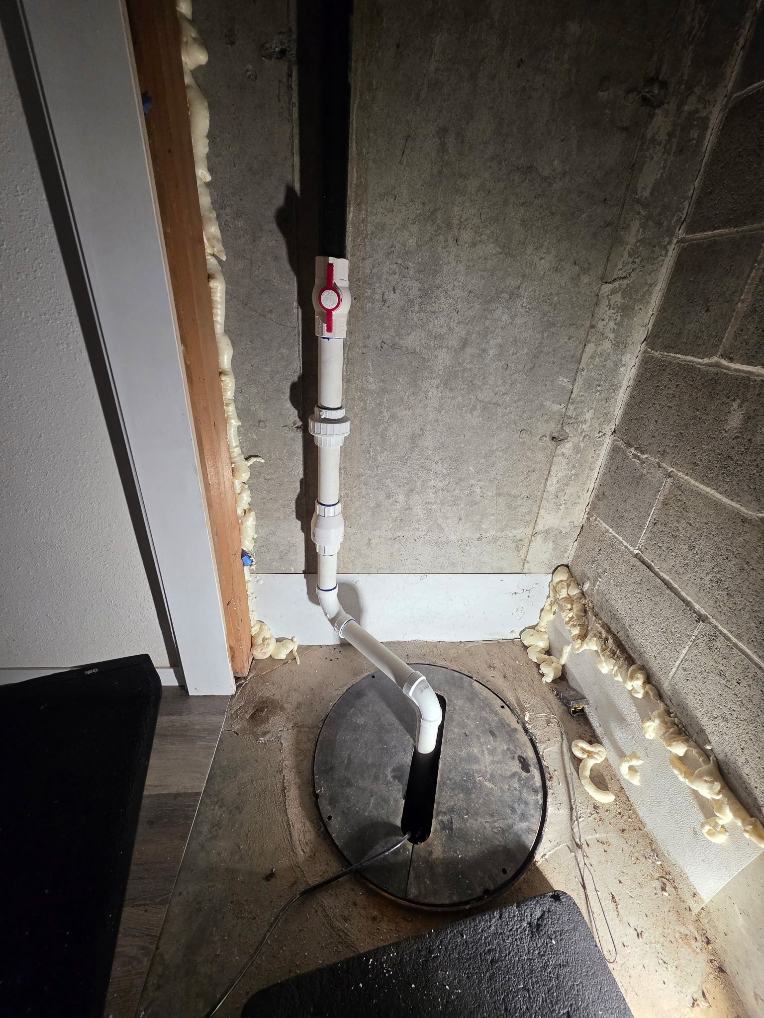 New Sump Pump Installed Correctly by Bear Creek Plumbing