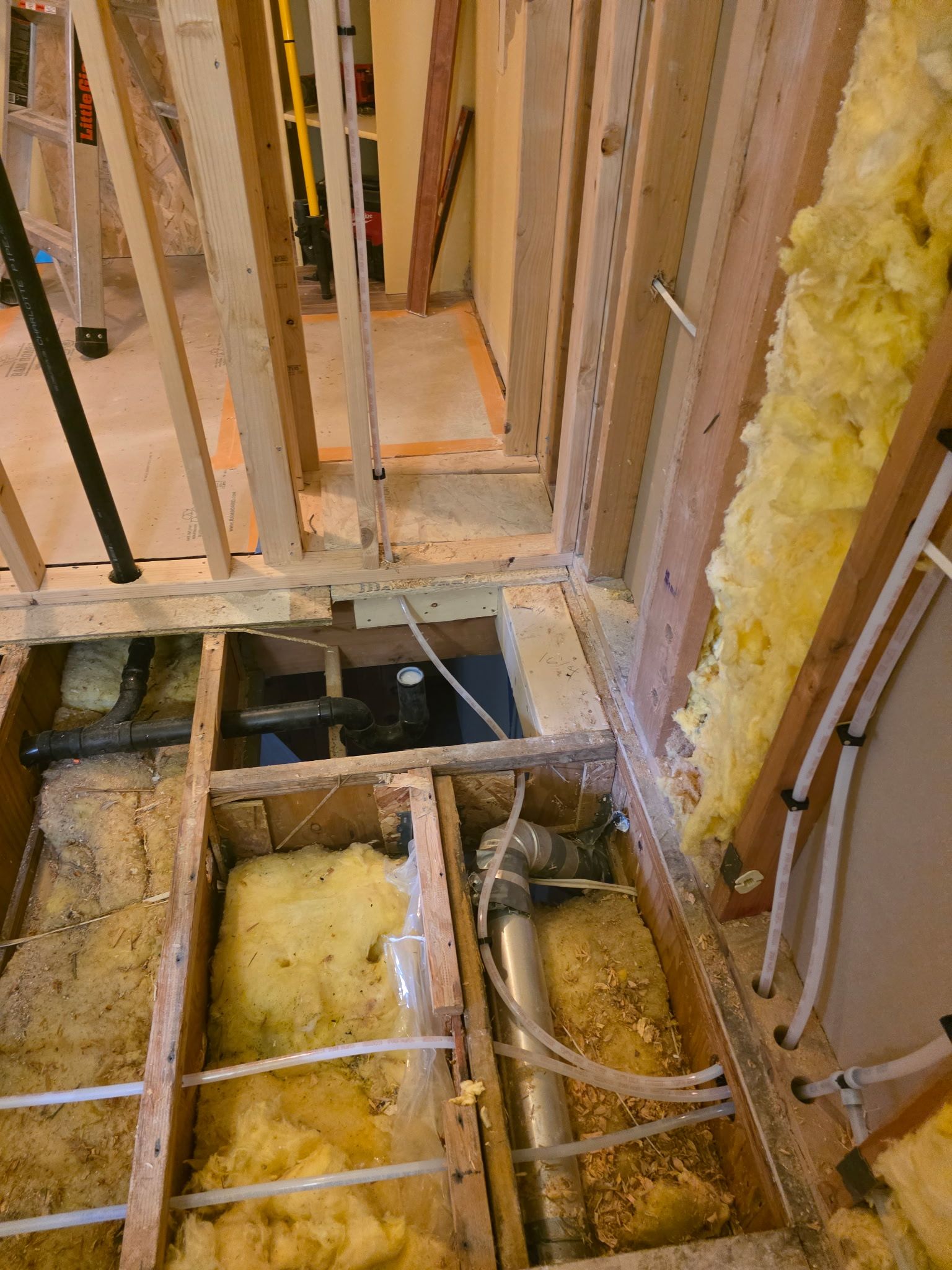 Shower being remodeled in Kitsap county
