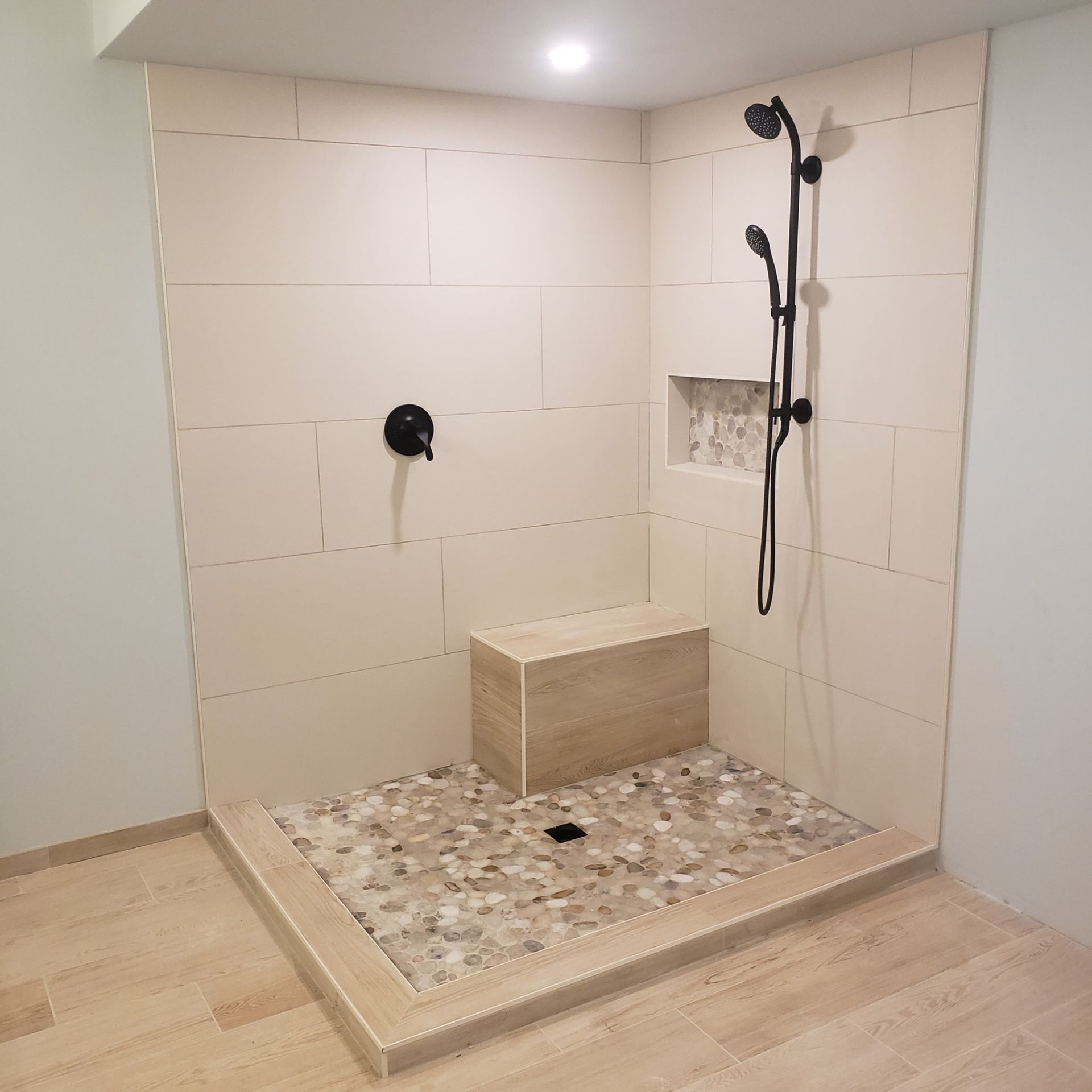 New shower installed by Bear Creek Plumbing