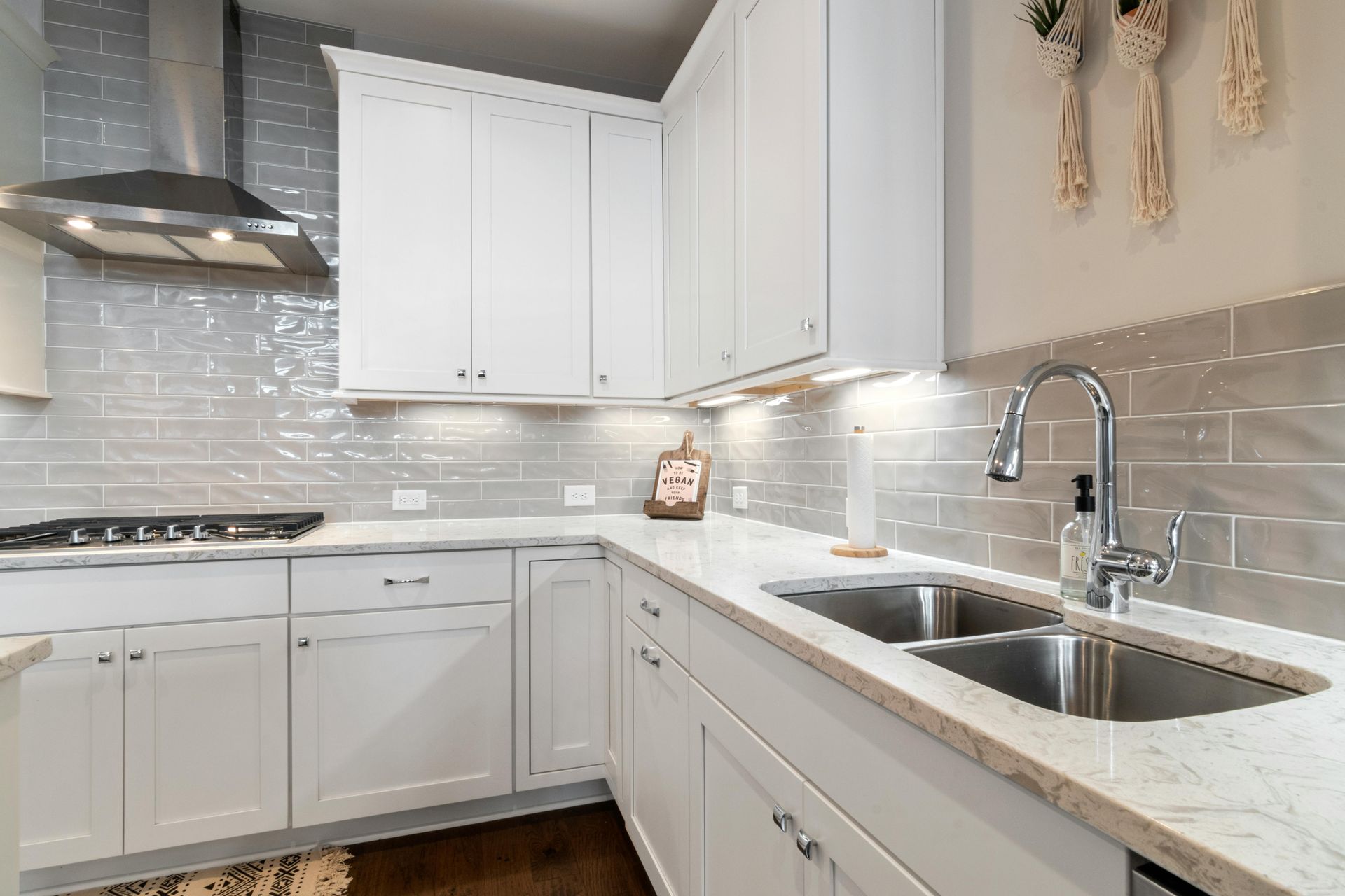 Modern Kitchen with updated sink after remodel