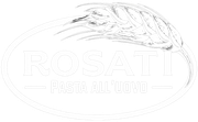 Logo ovale bianco con una piuma decorativa e la scritta “ROSATI FARAH LLLC”