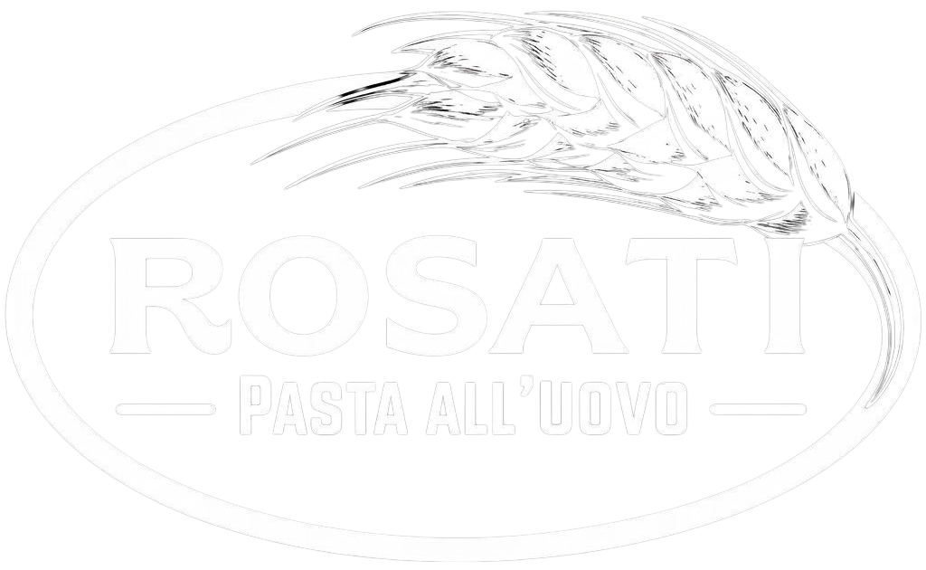 Logo ovale bianco con una piuma decorativa e la scritta “ROSATI FARAH LLLC”