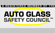 Logo for Auto Glass Safety Council, with a yellow outline around the words 