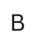 Black capital letter B on a white background