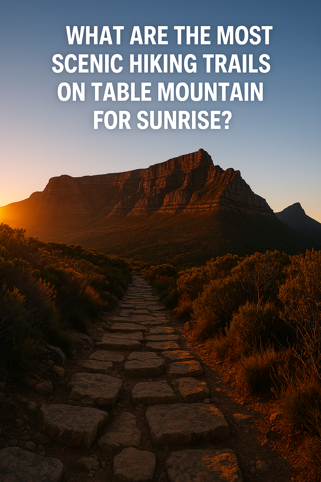 What are the most scenic hiking trails on table mountain for sunrise ?