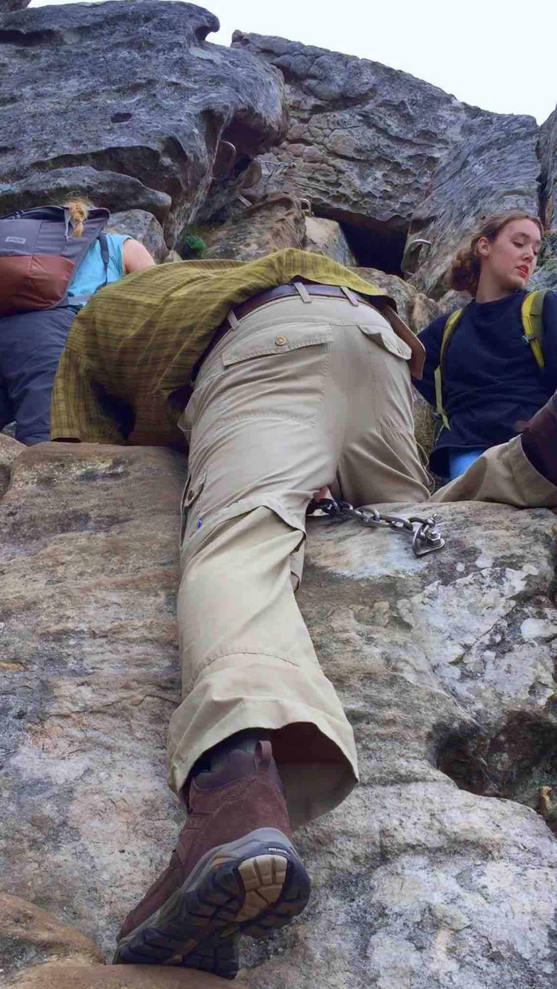 Rock Scrambling on Table Mountain in Cape Town, South Africa with an Accredited Guide at Muki Ventur