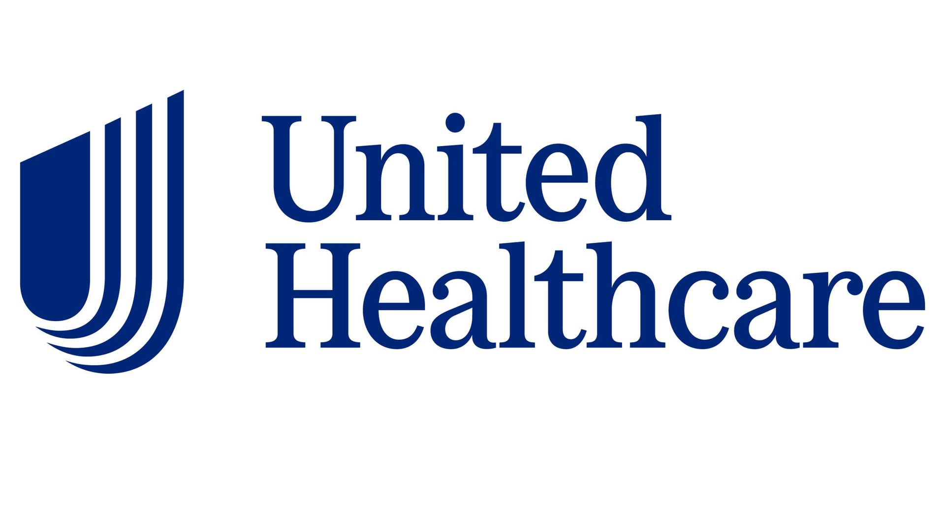UnitedHealthcare logo in blue text with blue shield icon on white background