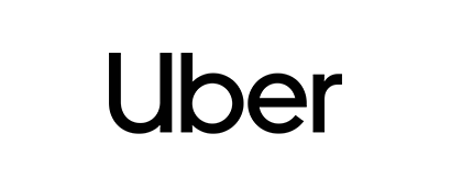 Uber logo in black text on a white background.