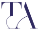 A blue letter T and A on a white background.