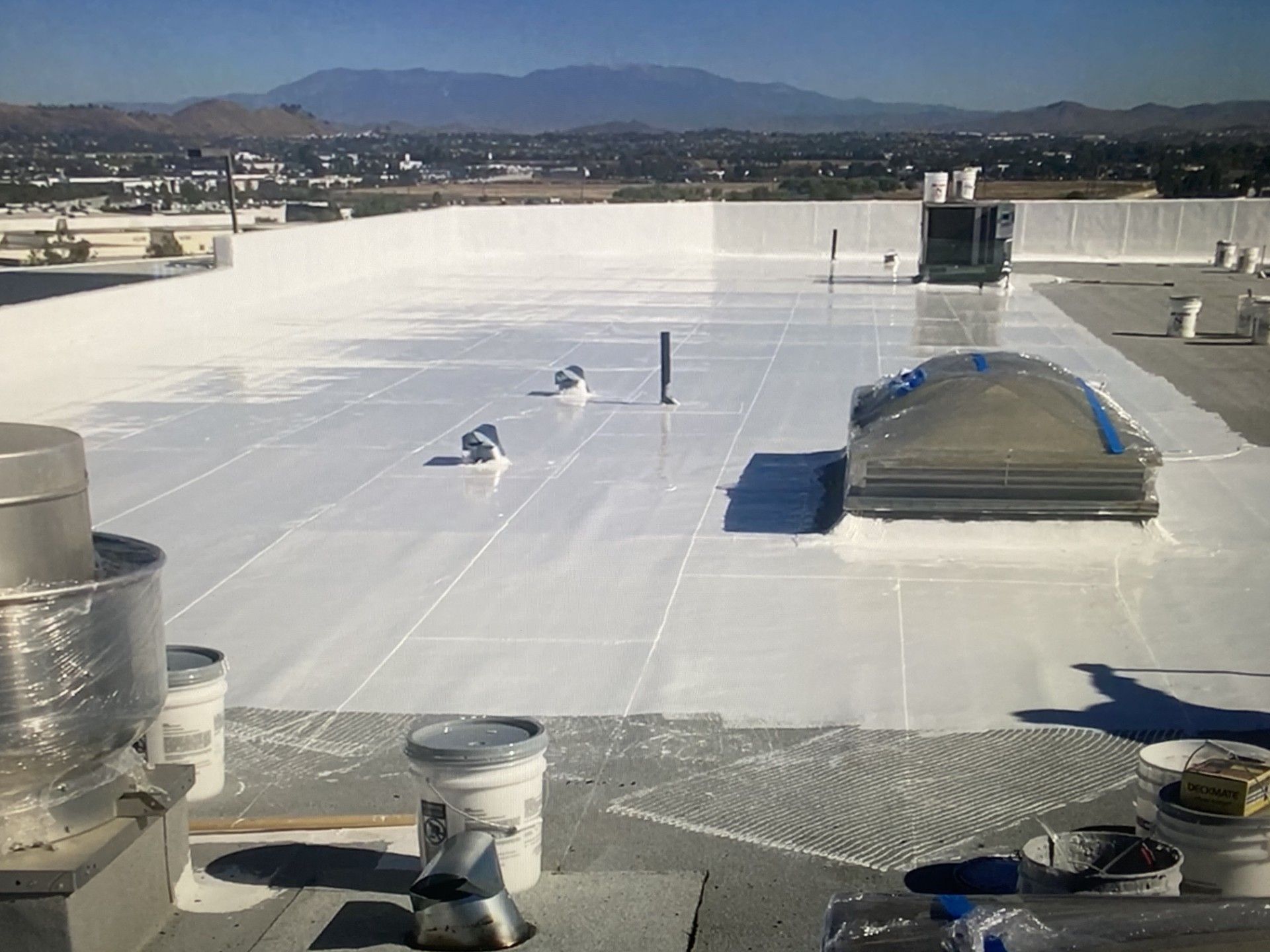 acrylic roof coating application